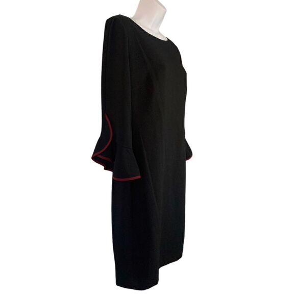 Karl Lagerfeld Paris Black Sheath Dress Knee Length Size 8 - Picture 3 of 8
